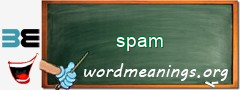 WordMeaning blackboard for spam